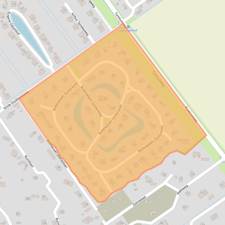 Kaart van postcodegebied 1349CP.