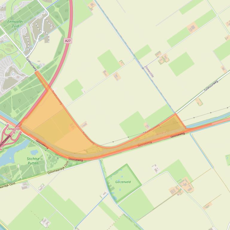 Kaart van postcodegebied 1349CX.