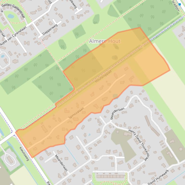 Kaart van postcodegebied 1349DC.