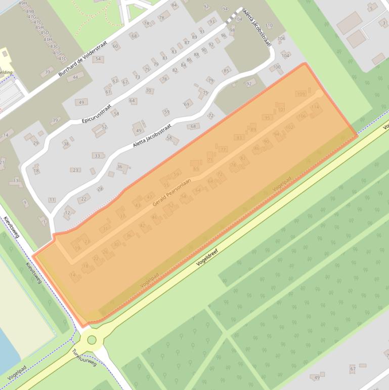 Kaart van postcodegebied 1349DE.