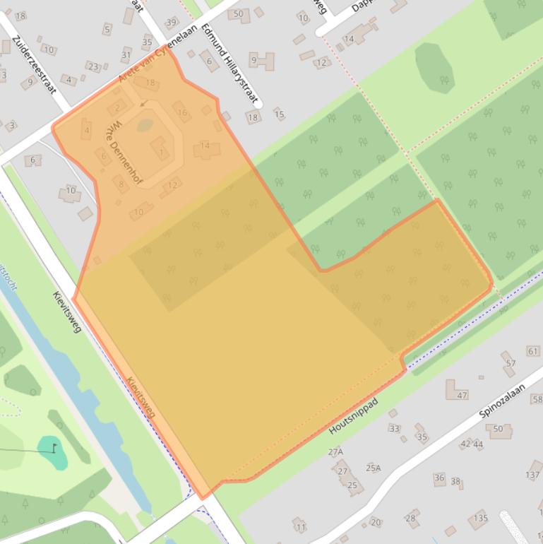 Kaart van postcodegebied 1349DG.