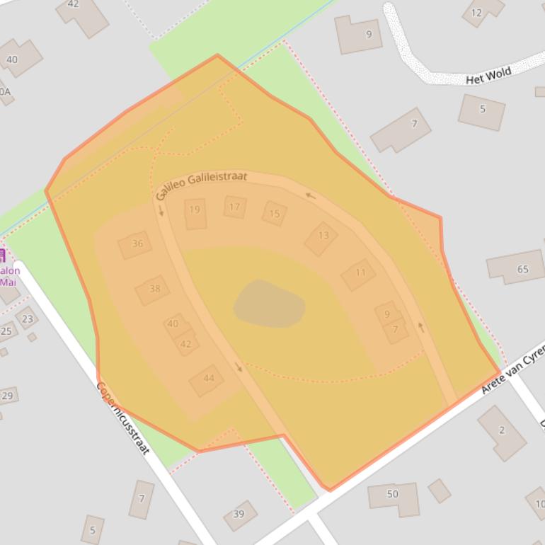 Kaart van postcodegebied 1349DN.