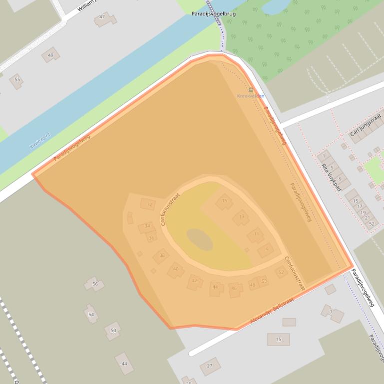 Kaart van postcodegebied 1349DP.