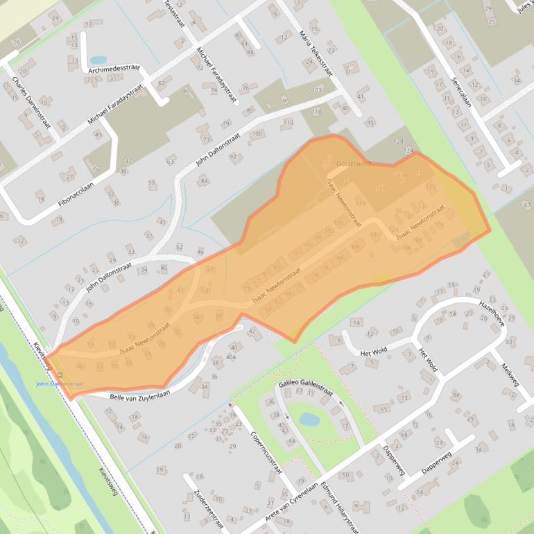 Kaart van postcodegebied 1349DT.