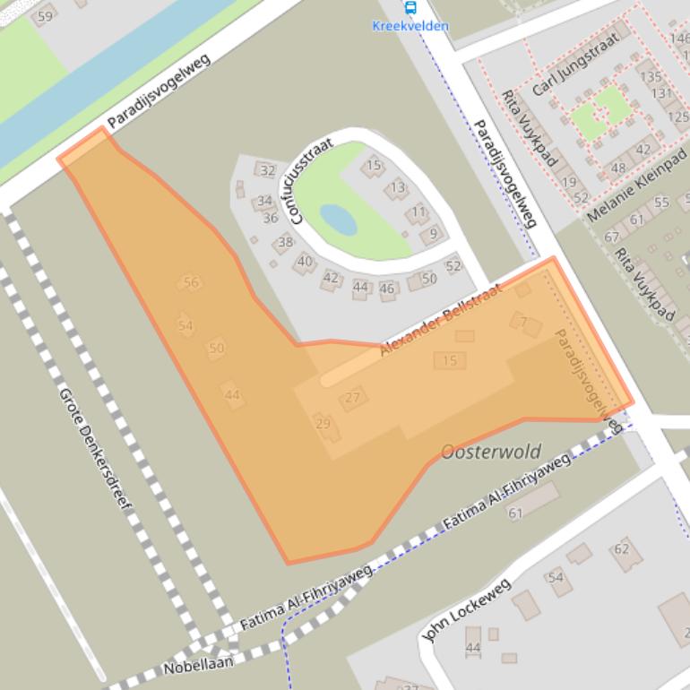 Kaart van postcodegebied 1349DX.