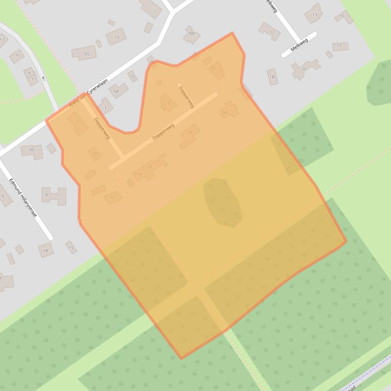 Kaart van postcodegebied 1349DZ.