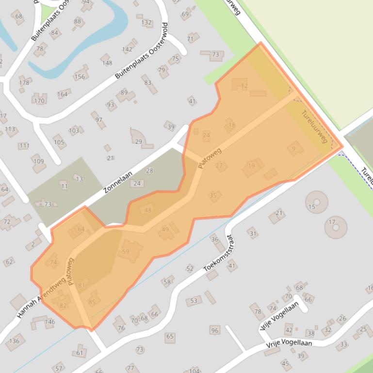 Kaart van postcodegebied 1349ED.