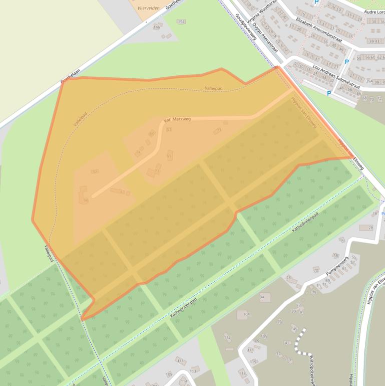 Kaart van postcodegebied 1349EE.