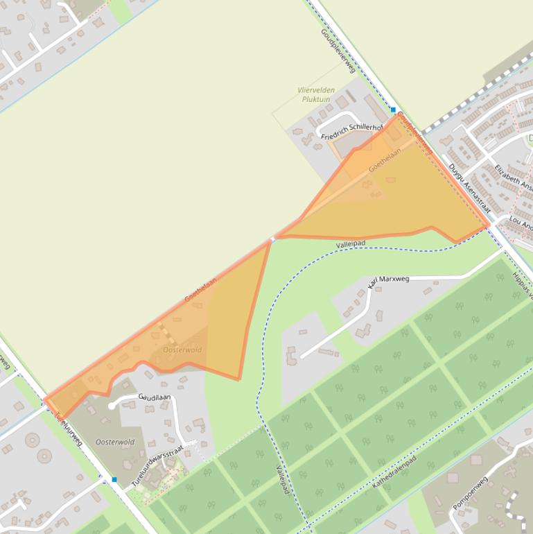 Kaart van postcodegebied 1349EG.