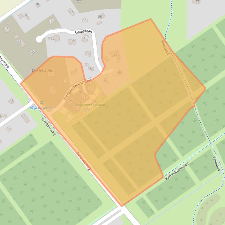 Kaart van postcodegebied 1349EK.