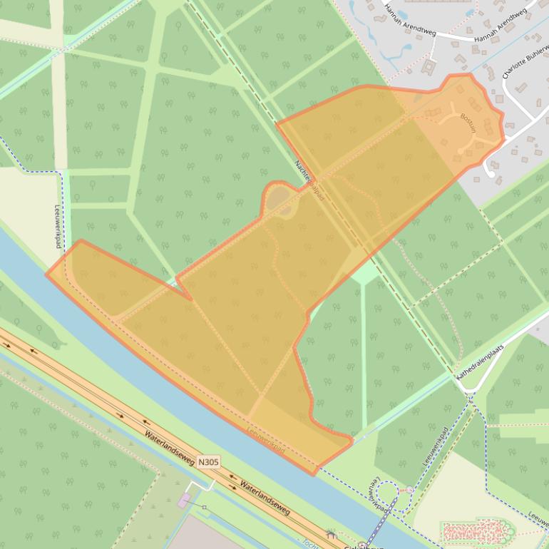 Kaart van postcodegebied 1349EL.