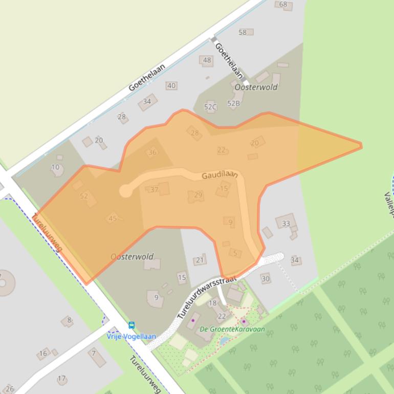 Kaart van postcodegebied 1349EN.