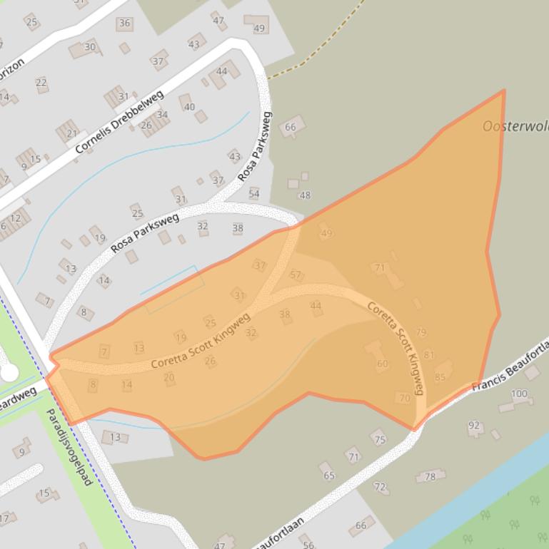 Kaart van postcodegebied 1349GA.