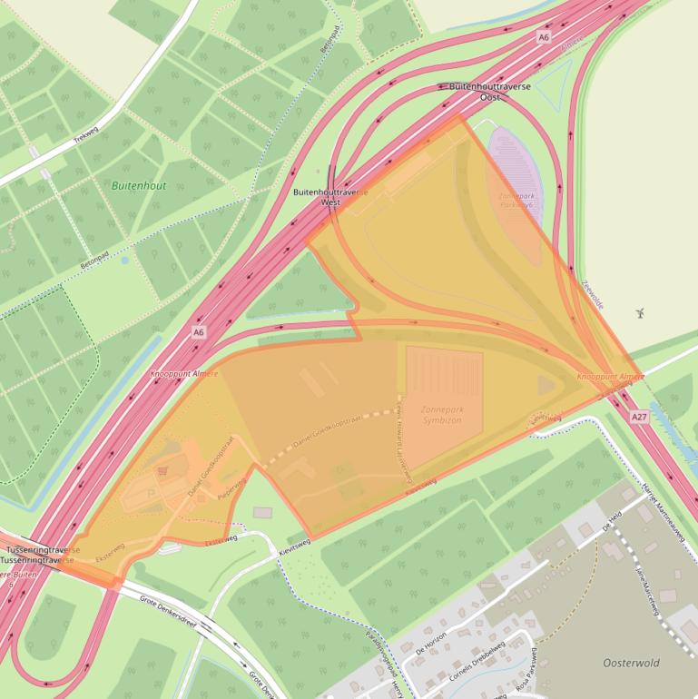 Kaart van postcodegebied 1349GJ.