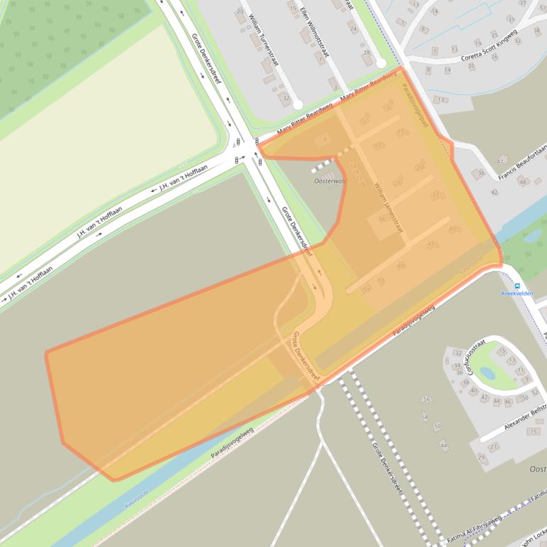 Kaart van postcodegebied 1349GL.