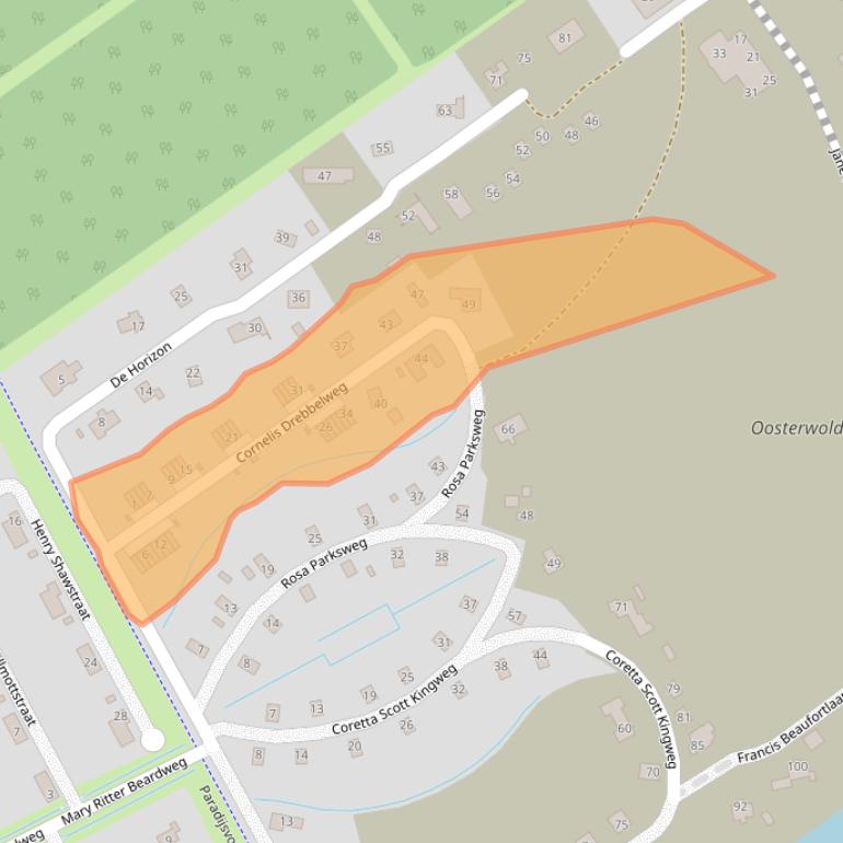 Kaart van postcodegebied 1349GM.