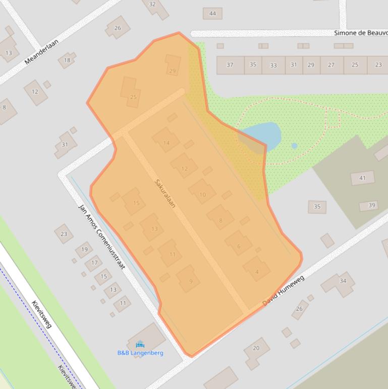 Kaart van postcodegebied 1349HA.