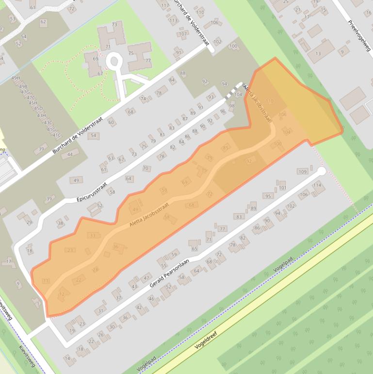 Kaart van postcodegebied 1349HB.