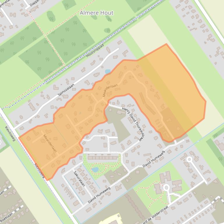 Kaart van postcodegebied 1349HE.