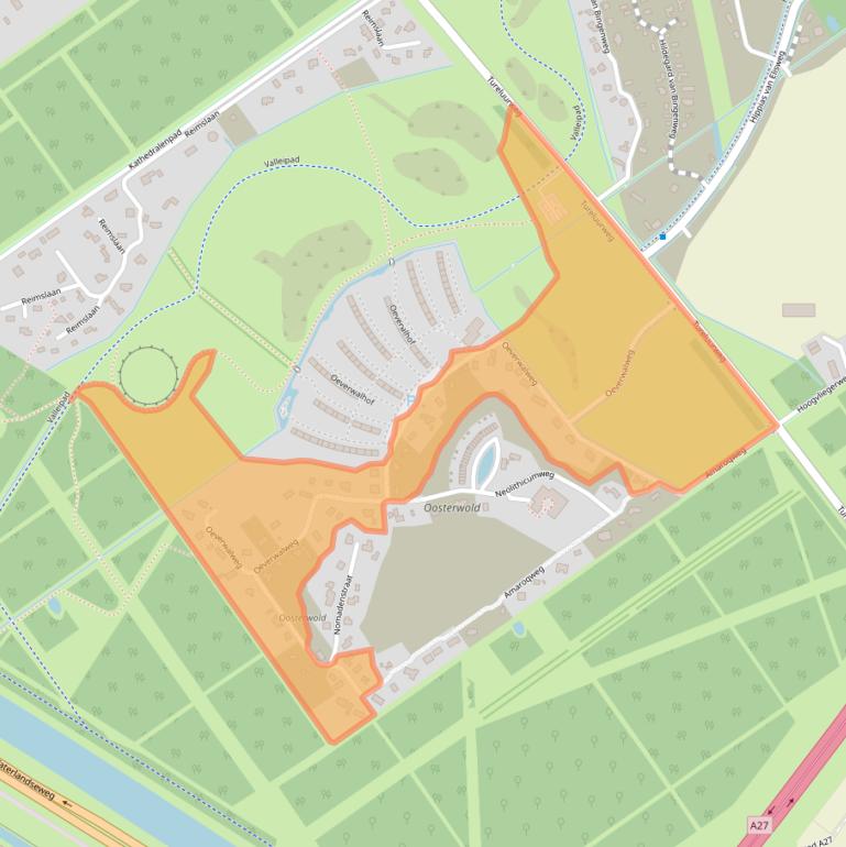 Kaart van postcodegebied 1349JC.