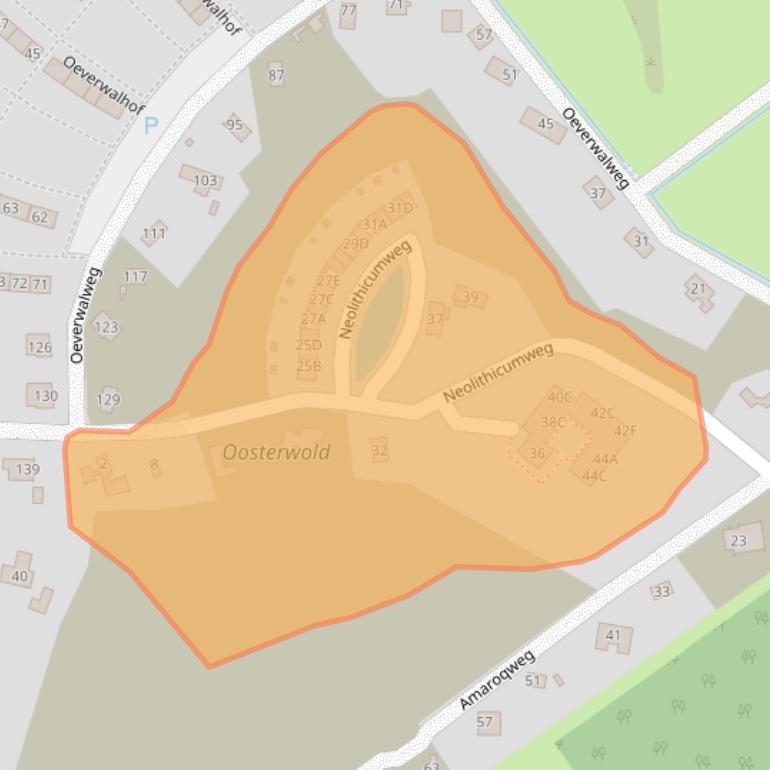 Kaart van postcodegebied 1349JG.