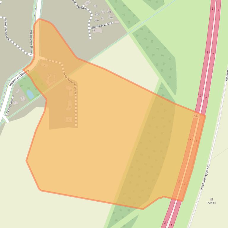 Kaart van postcodegebied 1349KE.