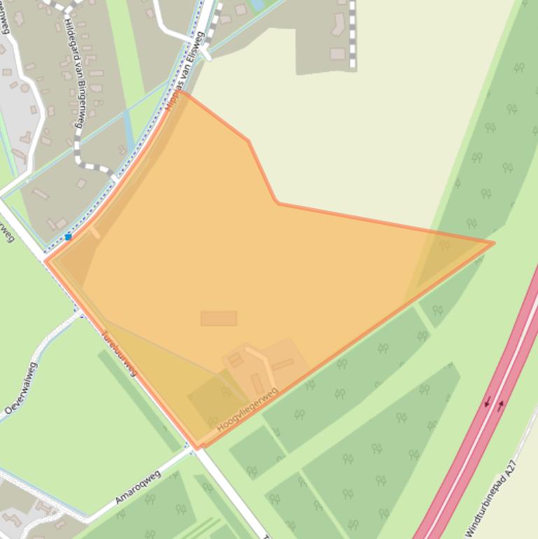 Kaart van postcodegebied 1349KZ.