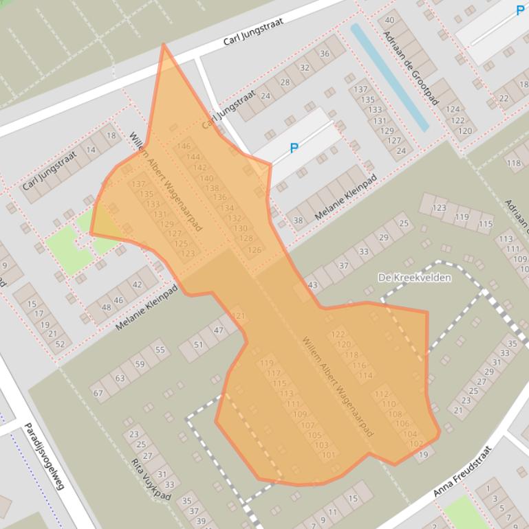 Kaart van postcodegebied 1349MD.