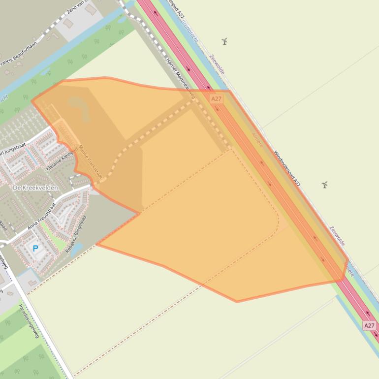 Kaart van postcodegebied 1349MG.