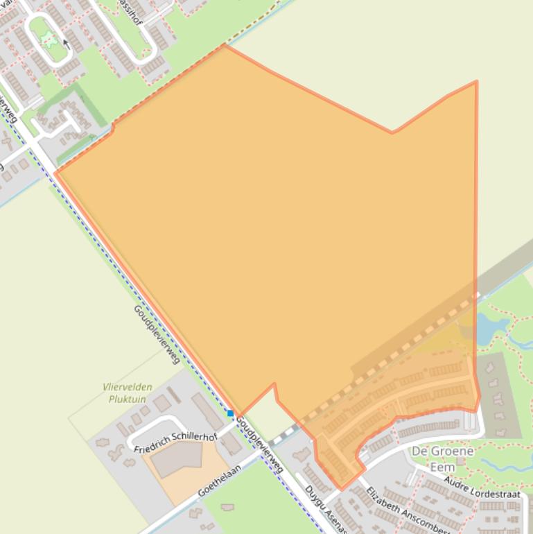 Kaart van postcodegebied 1349NA.