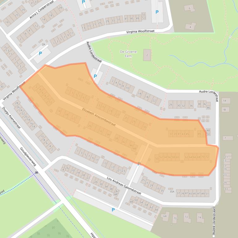 Kaart van postcodegebied 1349ND.