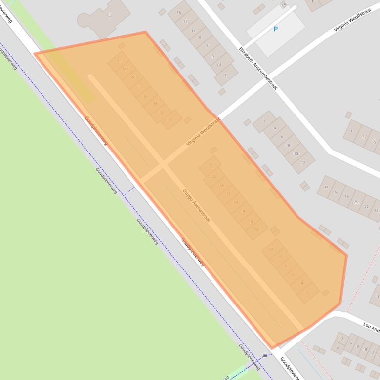 Kaart van postcodegebied 1349NE.