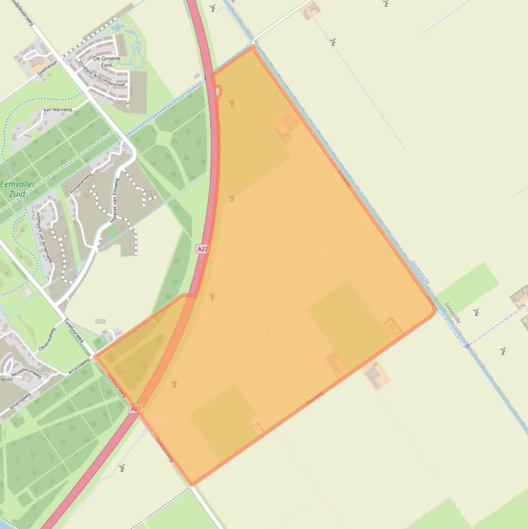 Kaart van postcodegebied 1349RA.