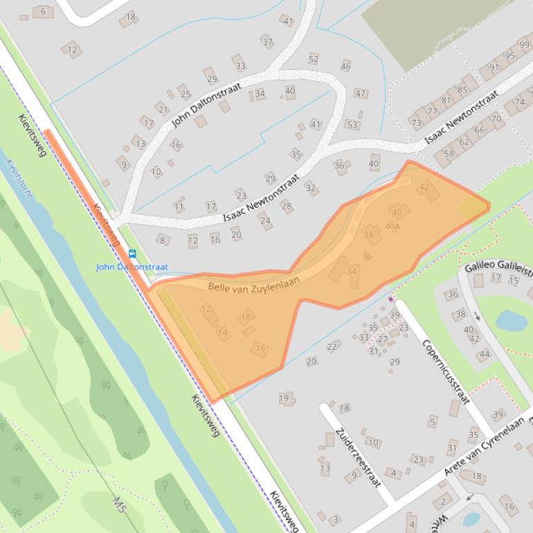 Kaart van postcodegebied 1349ZZ.