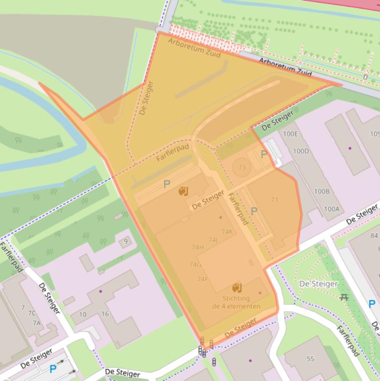 Kaart van postcodegebied 1351AE.