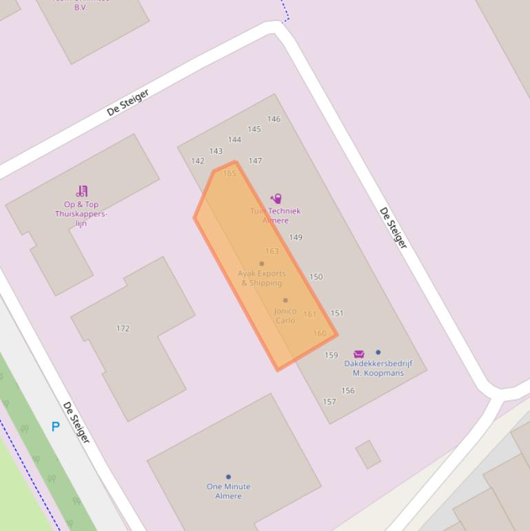 Kaart van postcodegebied 1351AR.