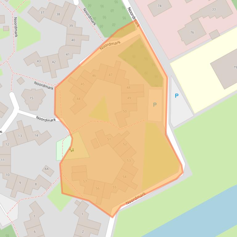 Kaart van postcodegebied 1351GD.