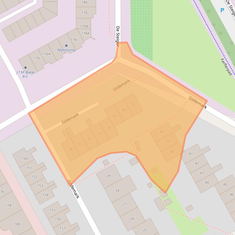 Kaart van postcodegebied 1351HC.