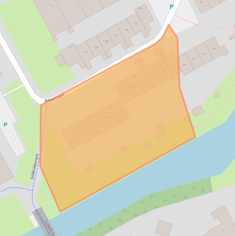 Kaart van postcodegebied 1351HE.