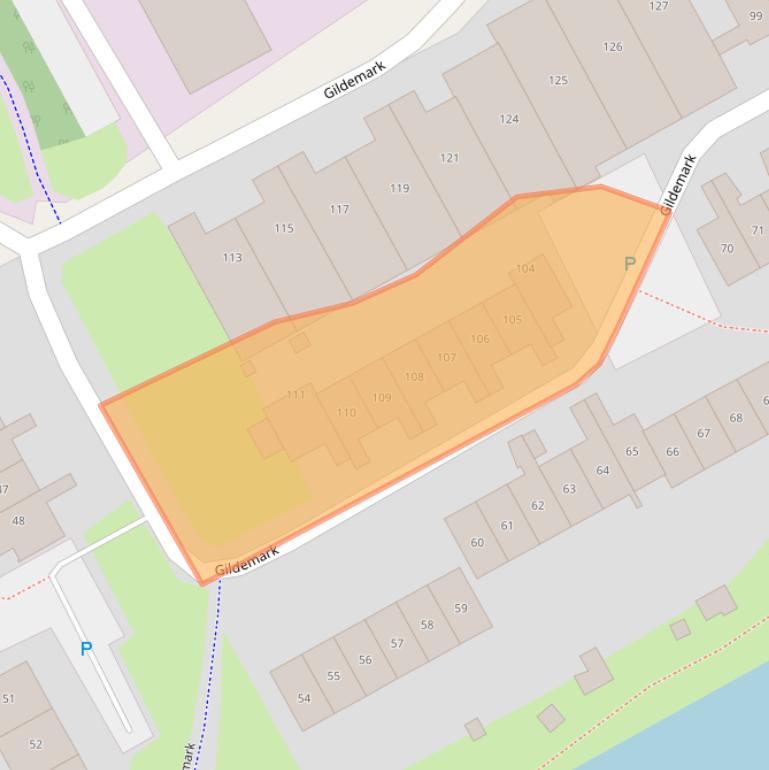 Kaart van postcodegebied 1351HK.