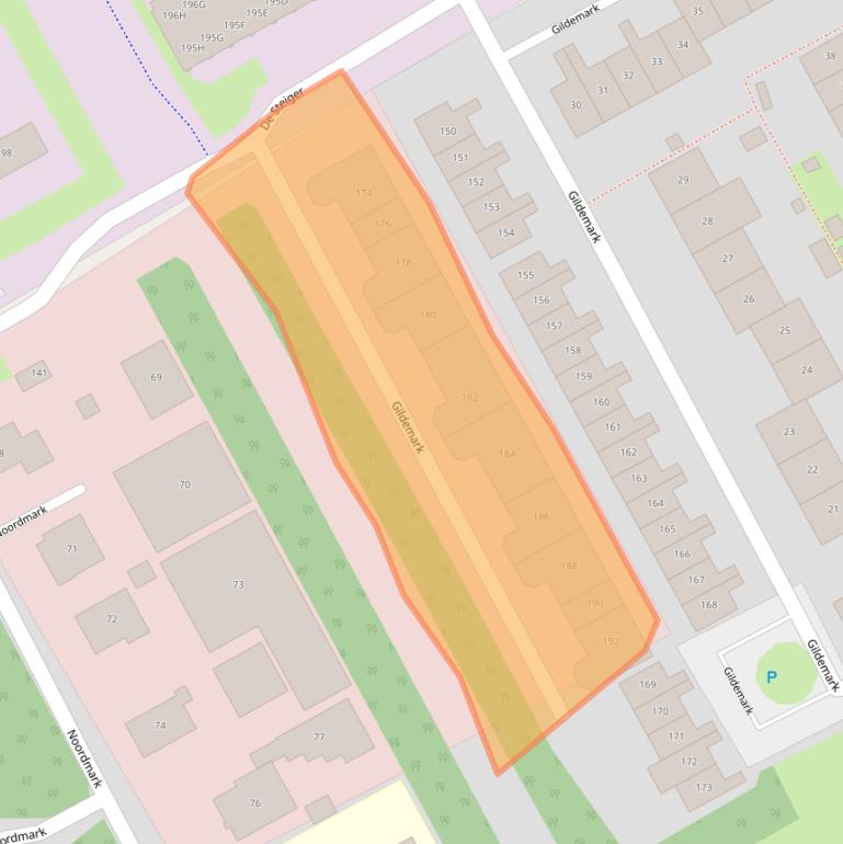 Kaart van postcodegebied 1351HN.