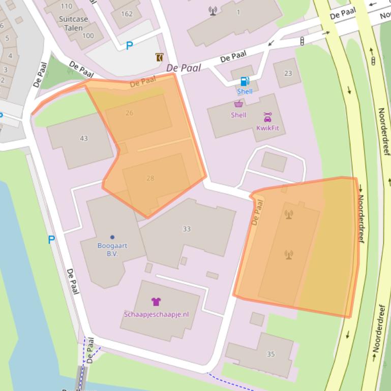 Kaart van postcodegebied 1351JE.