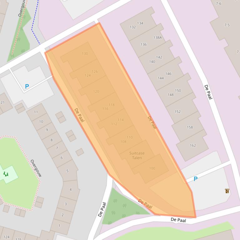 Kaart van postcodegebied 1351JJ.