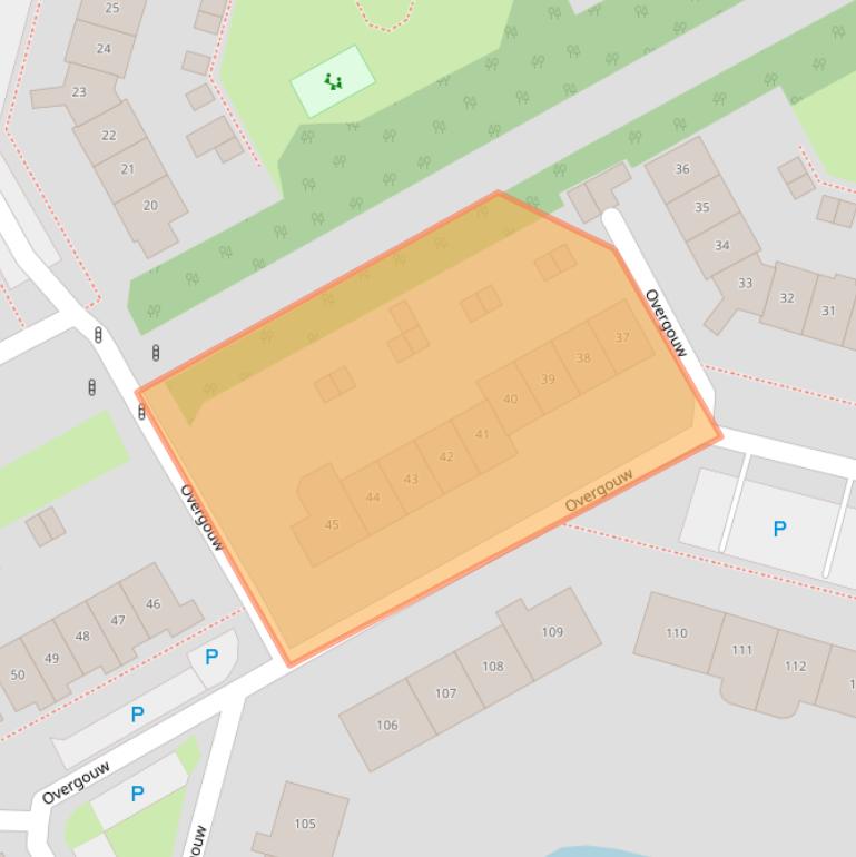 Kaart van postcodegebied 1351KD.