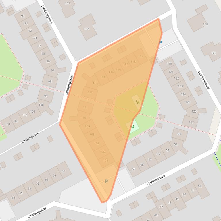 Kaart van postcodegebied 1351LJ.
