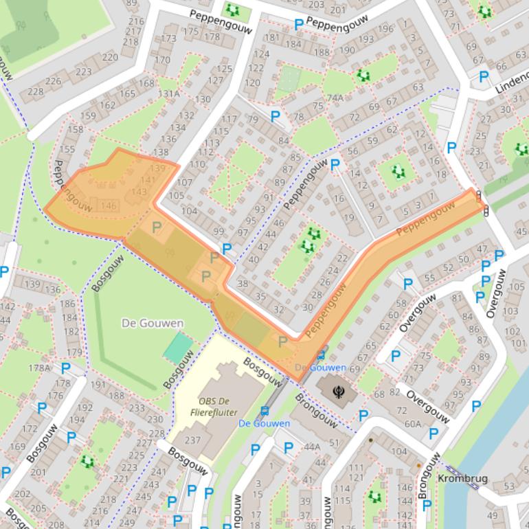 Kaart van postcodegebied 1351NL.