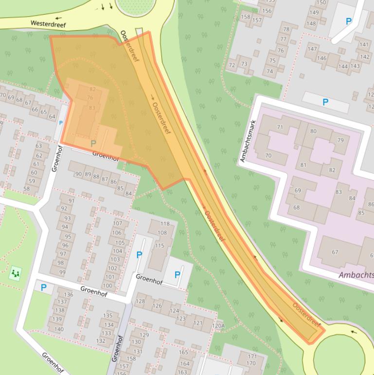 Kaart van postcodegebied 1352AG.