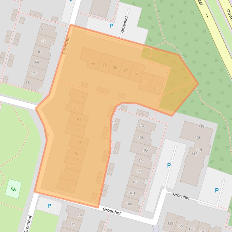 Kaart van postcodegebied 1352AH.