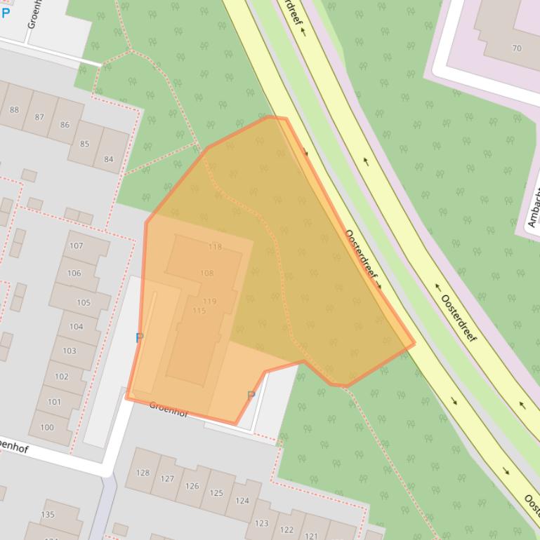 Kaart van postcodegebied 1352AK.