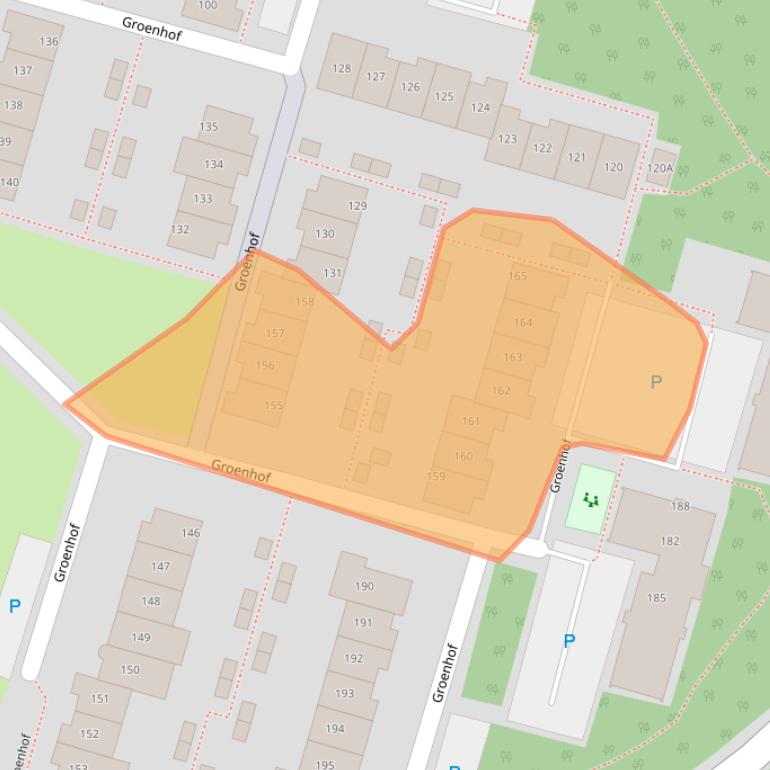 Kaart van postcodegebied 1352AP.